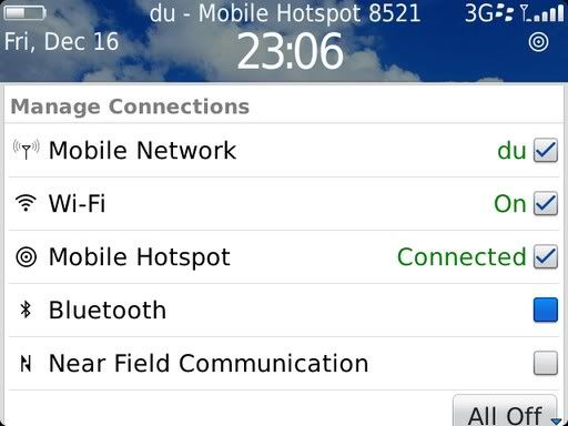 Blackberry Manage Connections No Wifi