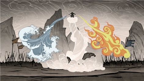 Wan, the first Avatar, bends the four elements
