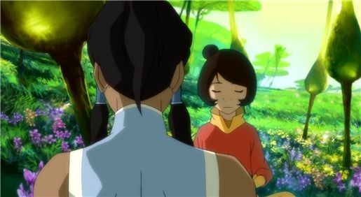 Korra and Jinora prepare to enter the Spirit World
