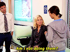 Leslie: Am I not doing them? Ann: no