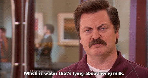 Which is water that's lying about being milk