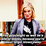 text: you guys might as well be a pile of leaves because you're about to get blown away