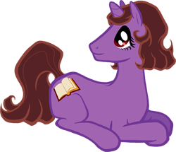 Ana's purple, curly-maned pony