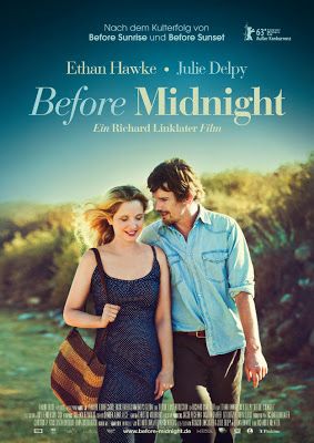 movie poster showing Julie Delphy and Ethan Hawke walking close together against a blue sky