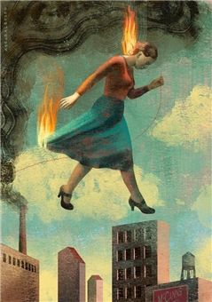 Burning Girls illustration by Anna and Elena Balbusso