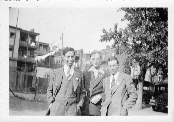 Donald A. Wollheim, Federick Pohl, and John B. Michel in 1938