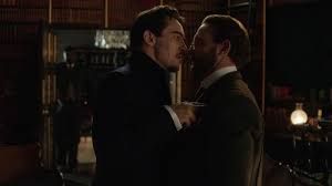 Dracula gets in Van Helsing's face and stabs a finger in his chest - they are standing very close