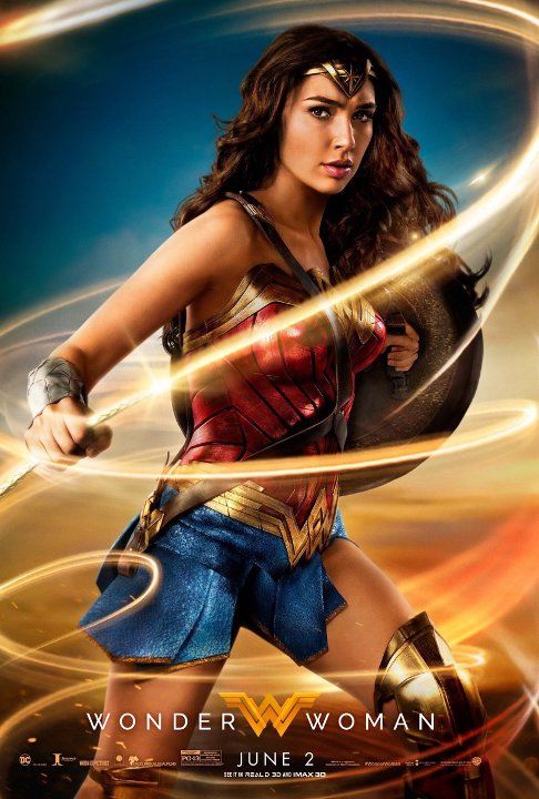 Poster showing Wonder Woman with her golden lasso