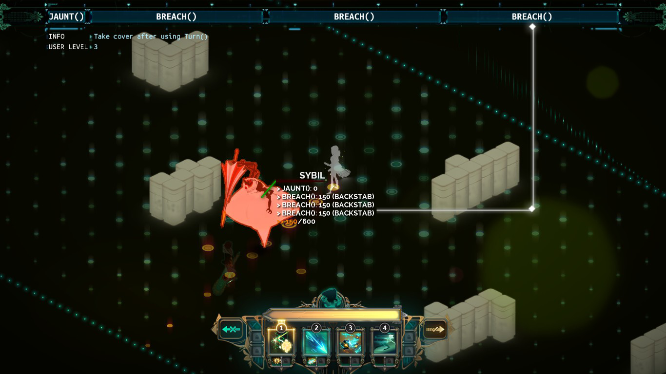 Transistor screenshot: fighting Sybil