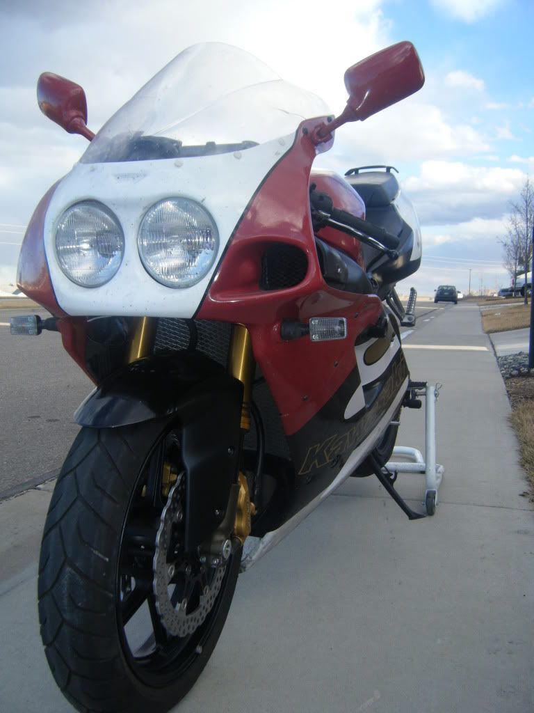 1993 ZX7 L1 with ZX10R front and rear suspension(pics