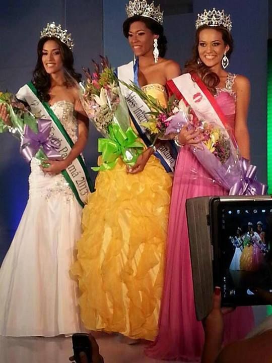 Bellezas Miss Panama 2013 winners Betzy Madrid, Johana Batista, Lesbia Lobo