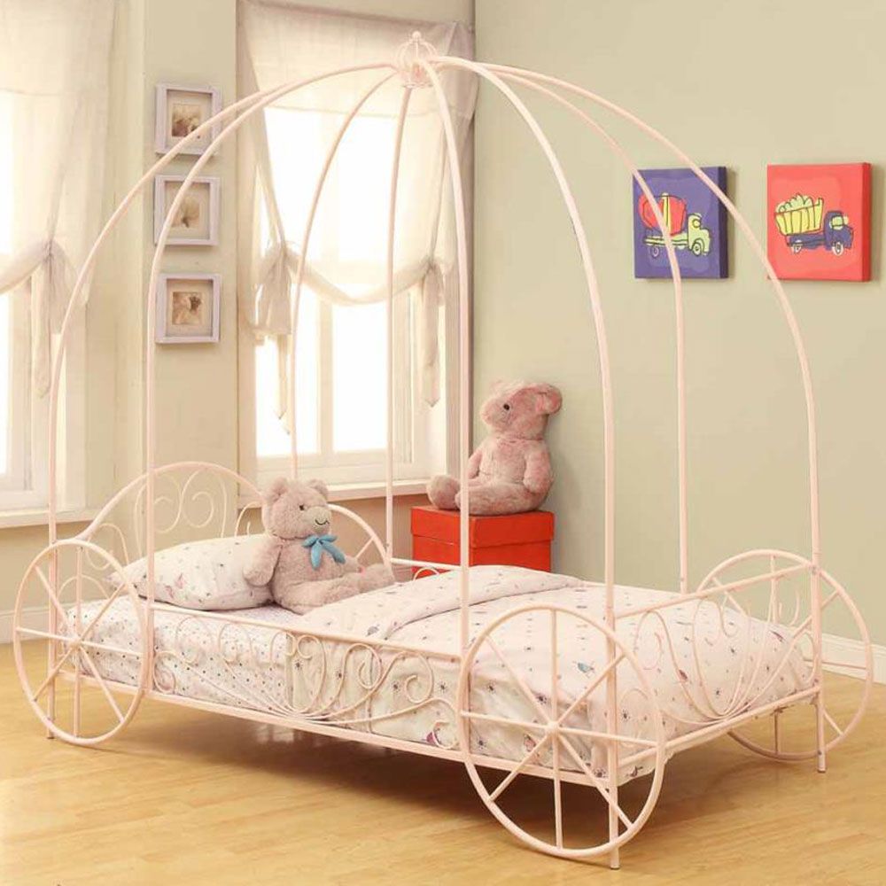 Youth Canopy Bed Twin size girl Twin Bed Youth room Girl Twin Bed ...