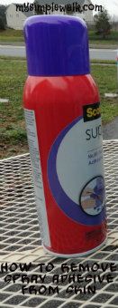 How to remove spray adhesive from skin - mysimplewalk.com - what every crafter should know!