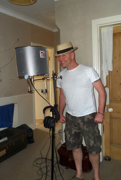 Sharliza recording with Russ Keffert 