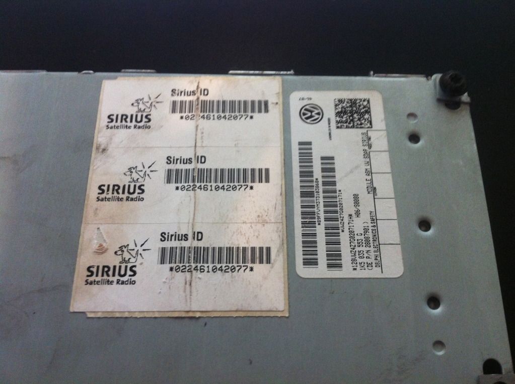 FS OEM VW/Audi Sirius Sat Radio VW Vortex Volkswagen Forum