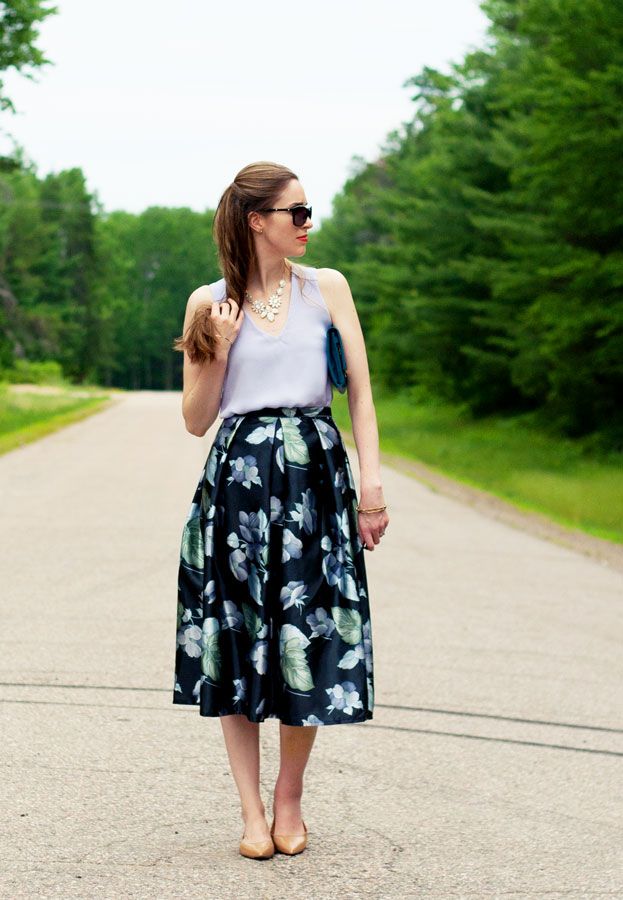 Laura Wears... wedding guest outfit midi skirt
