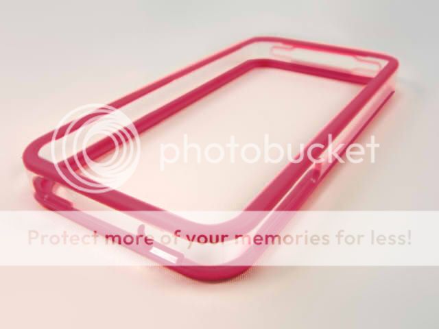 NEON PINK CLEAR SKIN BUMPER CASE FOR APPLE IPHONE 4 4S 4G  