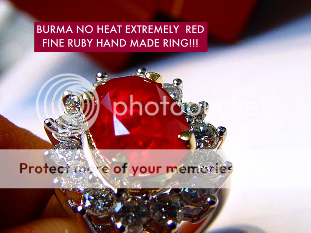   BURMA NO HEAT RUBY GIA CERTIFIED {TRANSPARENT RED} 6.03 CARATS  