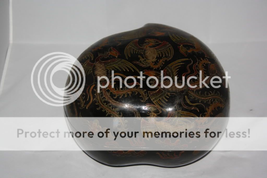 18th – 19th CENTURY CHINESE CARVED PHOENIXES BLACK LACQUER BOX 