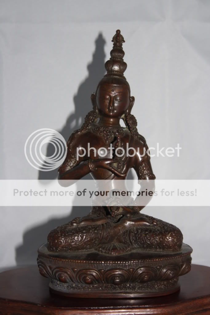 GOOD SINO TIBETAN FINE BRONZE DEITY  