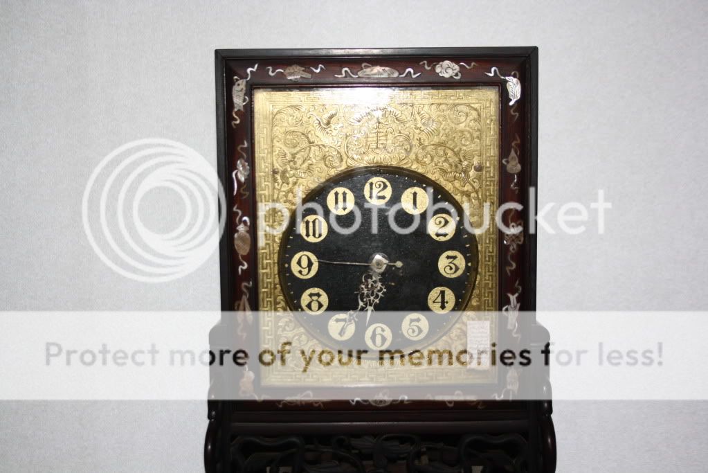 FINE 1795’s CHINESE ZITAN INLAID GILT CLOCK  