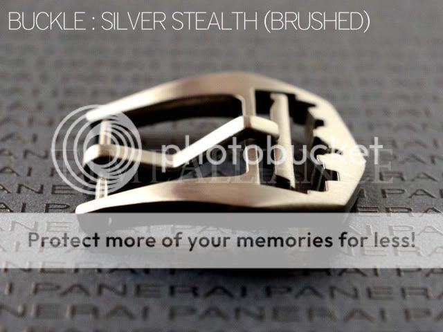 24mm Silver Stealth (Brushed) Submarine Buckle
