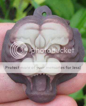 Charming Carved Zipao Jade Tiger Amulet Pendant.Gem  