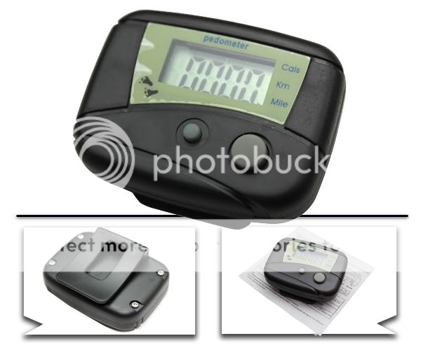 2X Digital Pedometer Step Calorie Walk Distance Counter