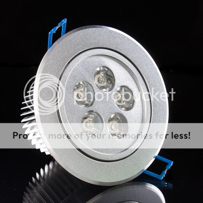 5W 5 LED Ceiling Light Recessed Lamp Warm White AC 85~265V 110/220V 