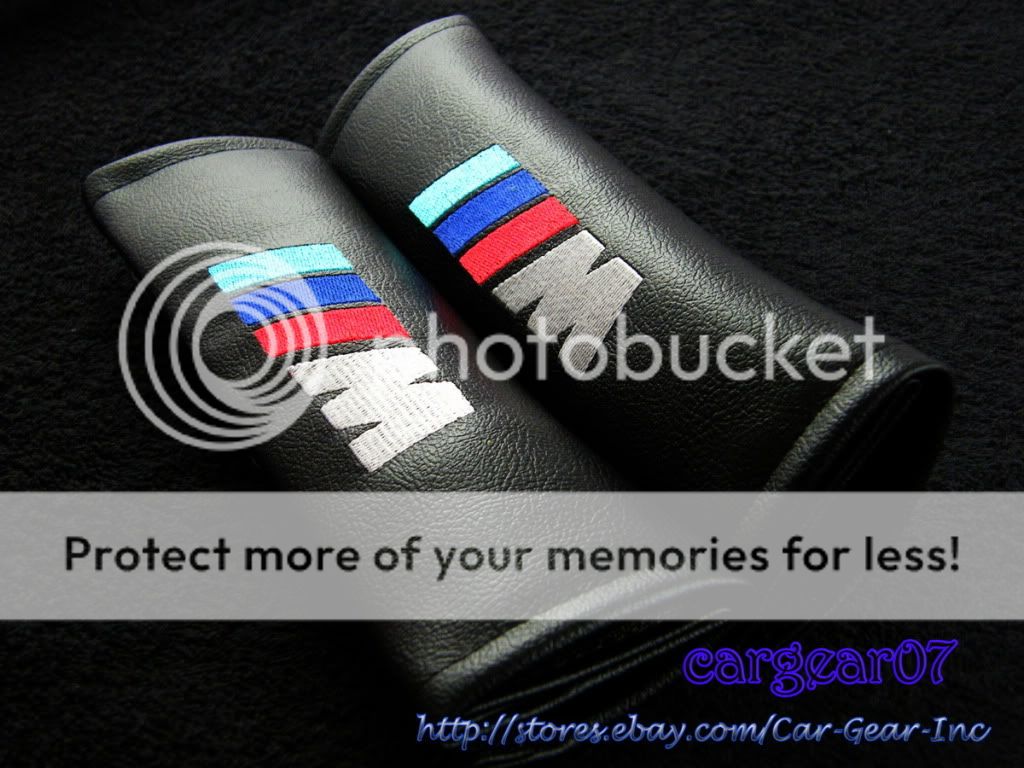 BMW M Power Logo Seat Belt Shoulder Pads Kit  