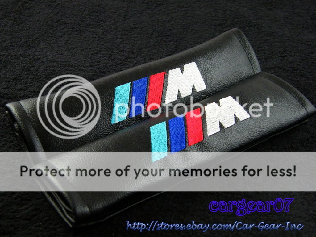 BMW M Power Logo Seat Belt Shoulder Pads Kit  
