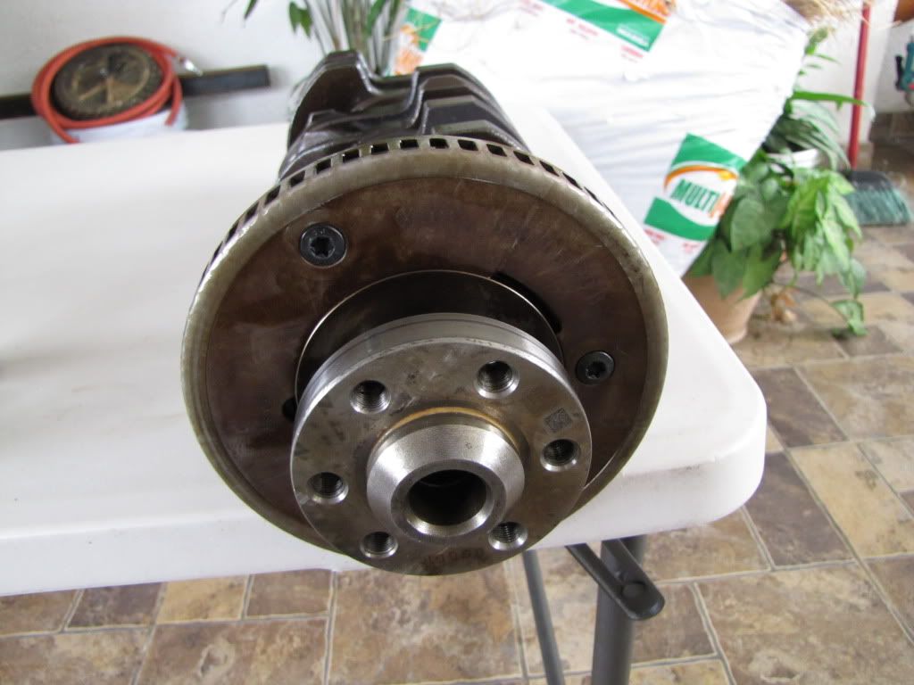 this is a crank from a manual transmission without the pilot bearing installed.