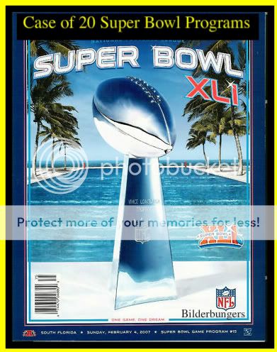 Lot 20 Super Bowl XLI Game Program Colts Bears Football  