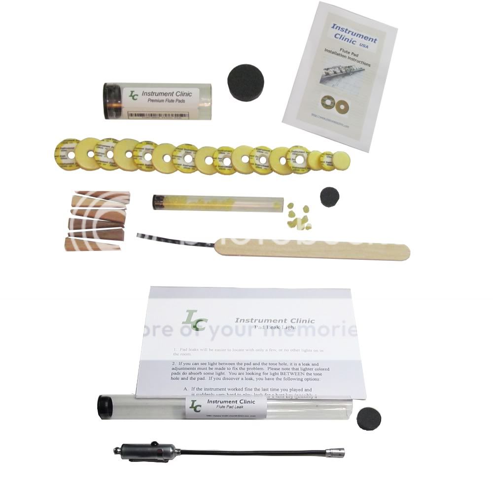 Instrument Clinic Flute Pad Kit, for Artley Flutes, with Instructions 